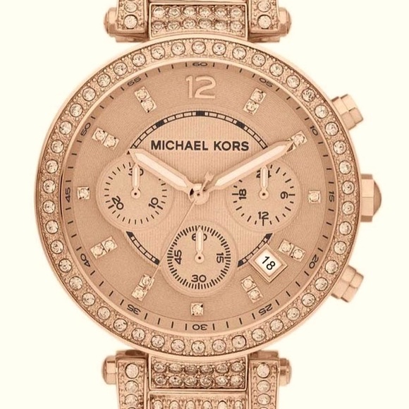 Michael Kors Parker Rose Gold Glitz Ladies Watch